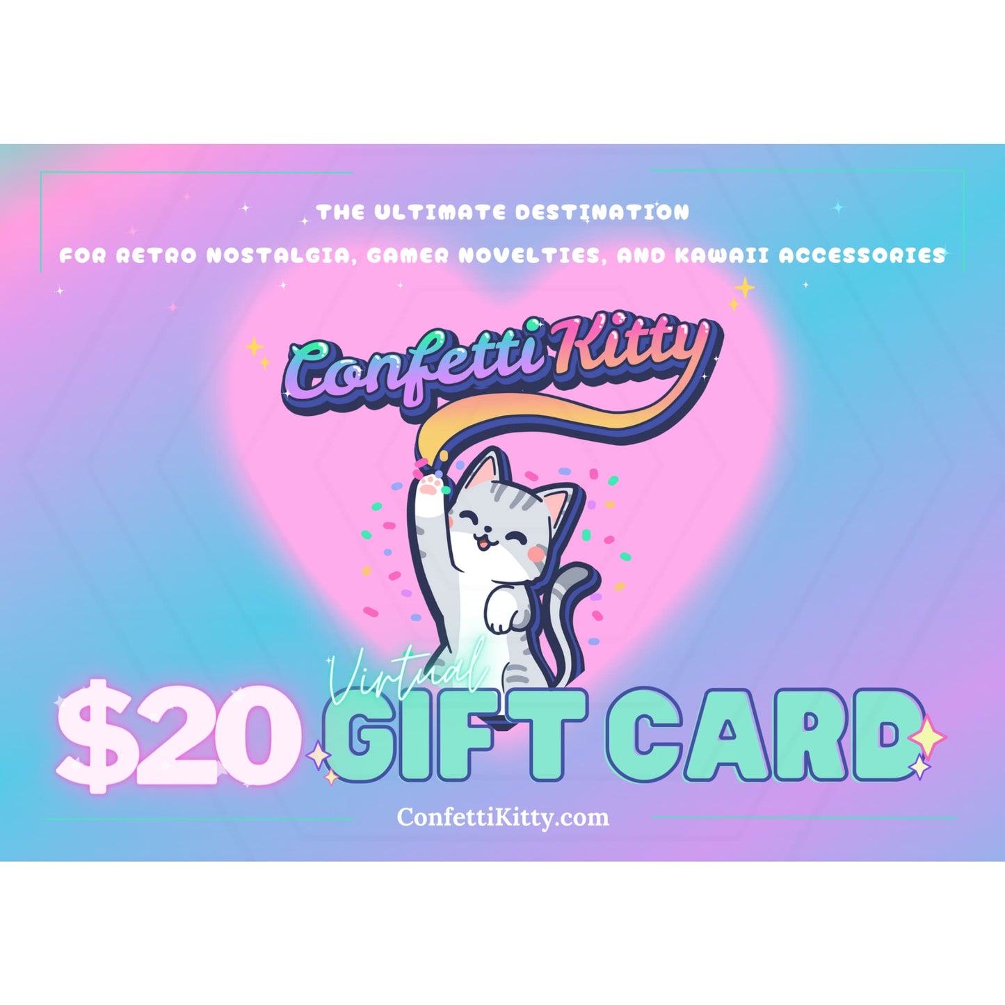 Digital Gift Card from Confetti Kitty, Only 10