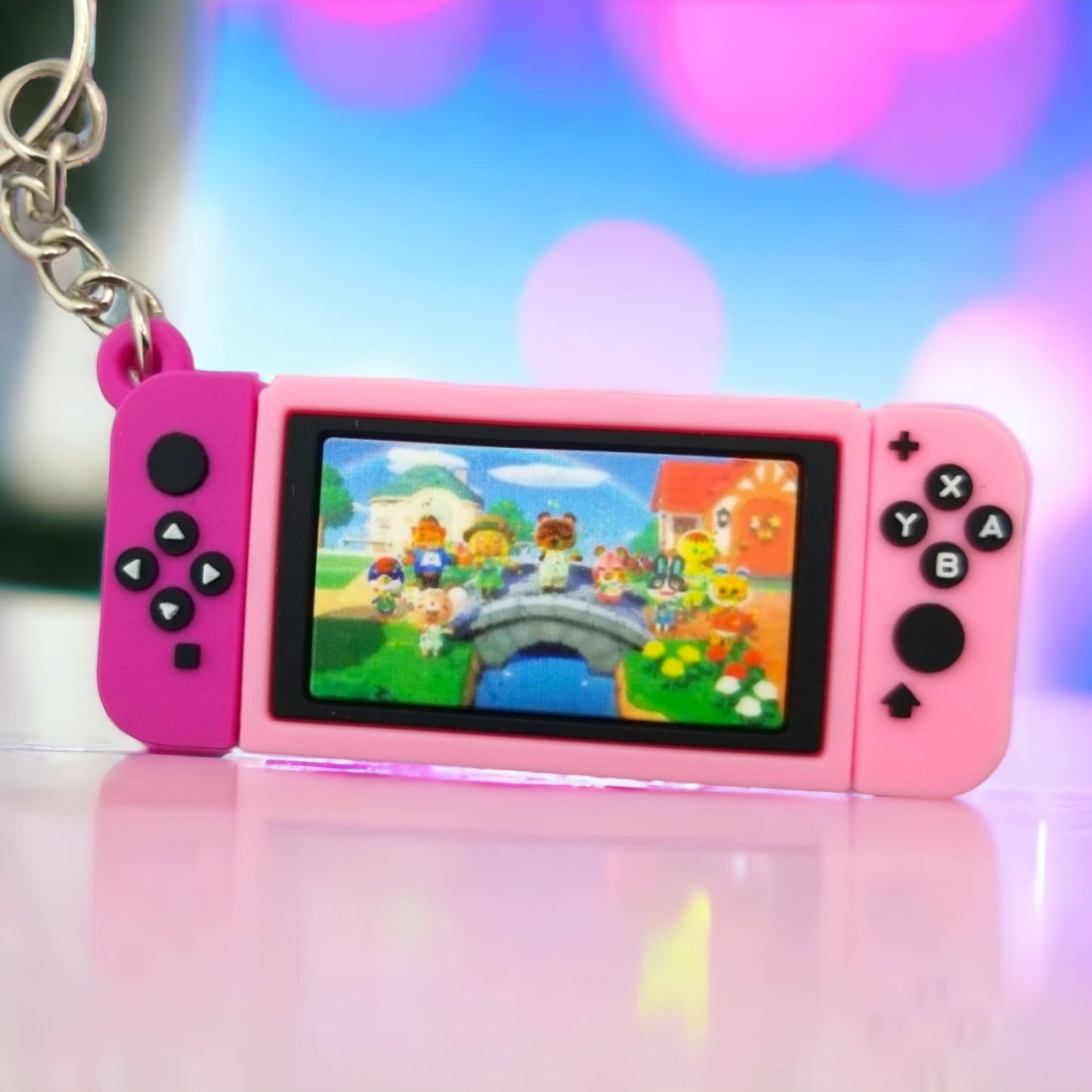 Happy Crew Team-Up keychain – Pink Controller Edition