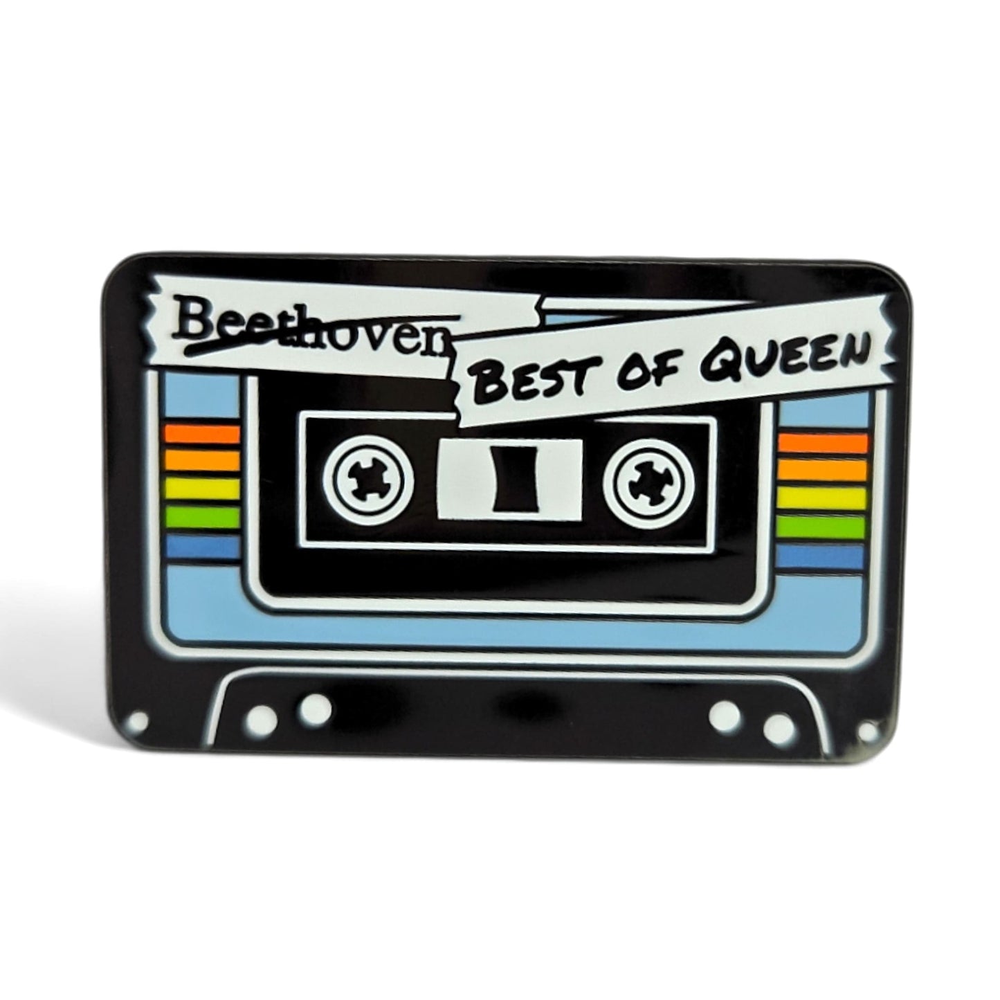 Best of Queen Retro Cassette Hard Enamel Pin from Confetti Kitty, Only 8