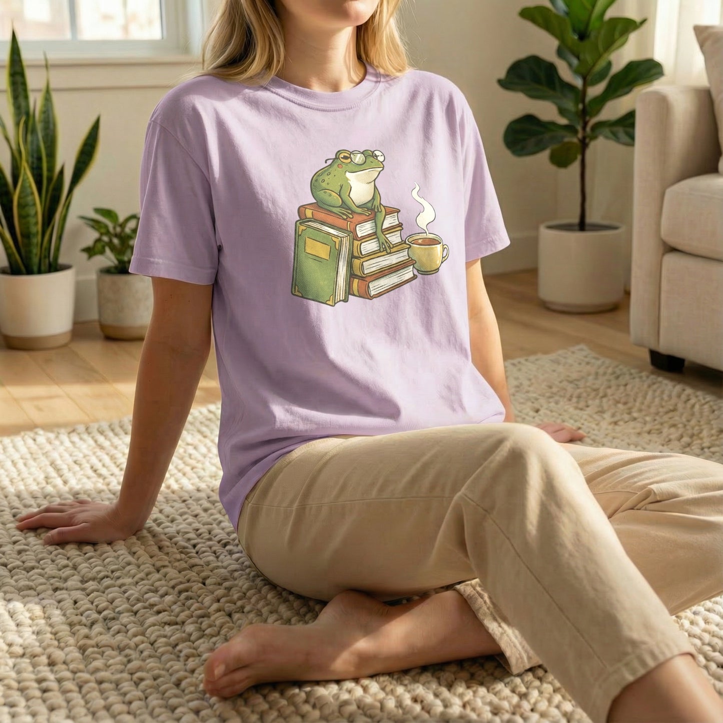 Book Club Frog Tee
