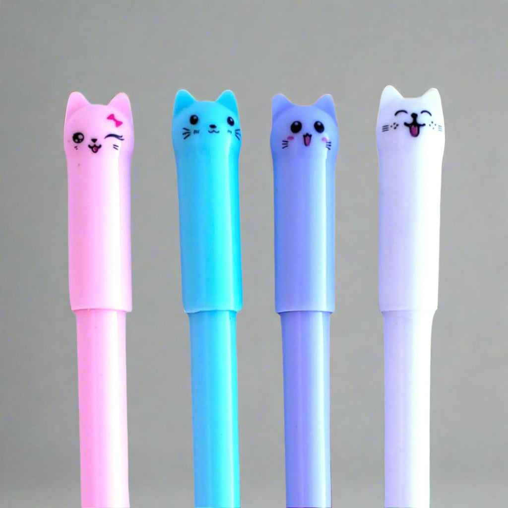 Colorful Kitty Gel Pen Set of 4 from Confetti Kitty, Only 2.49