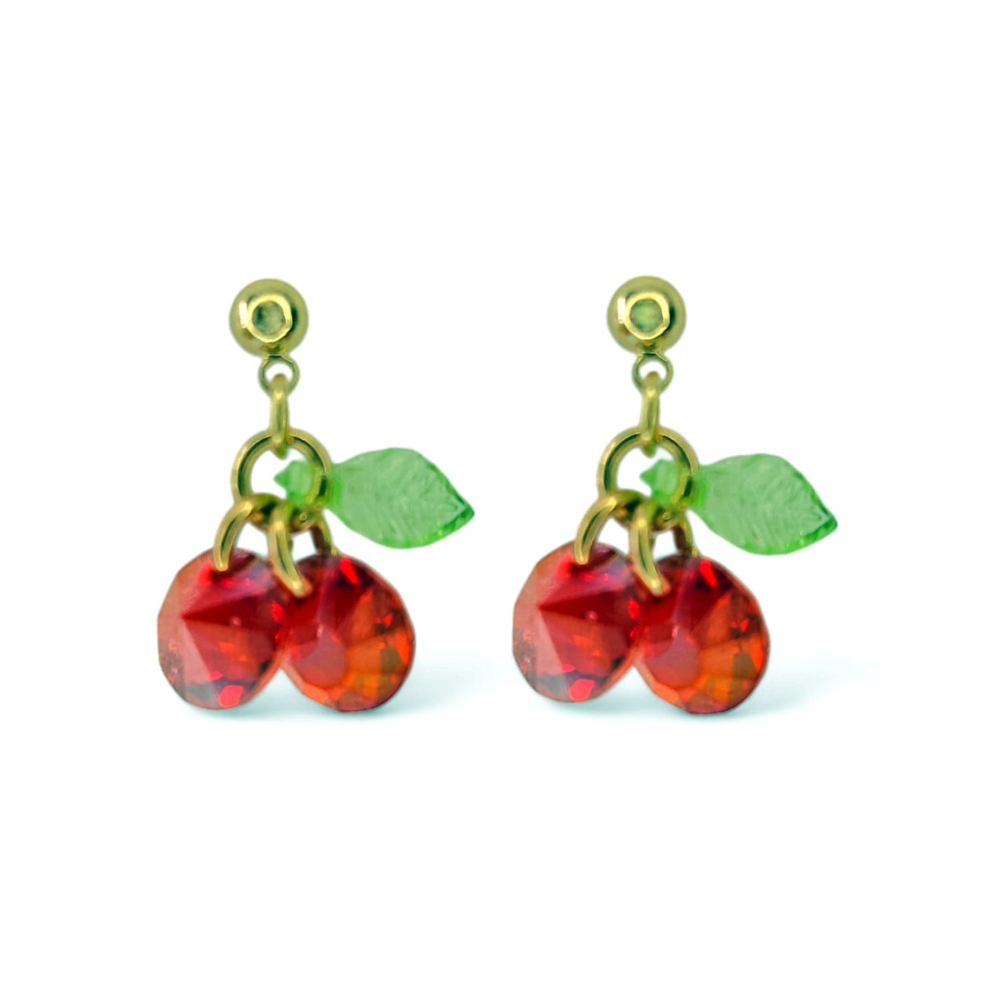 Crystal Cherry Drop Earrings from Confetti Kitty, Only 8