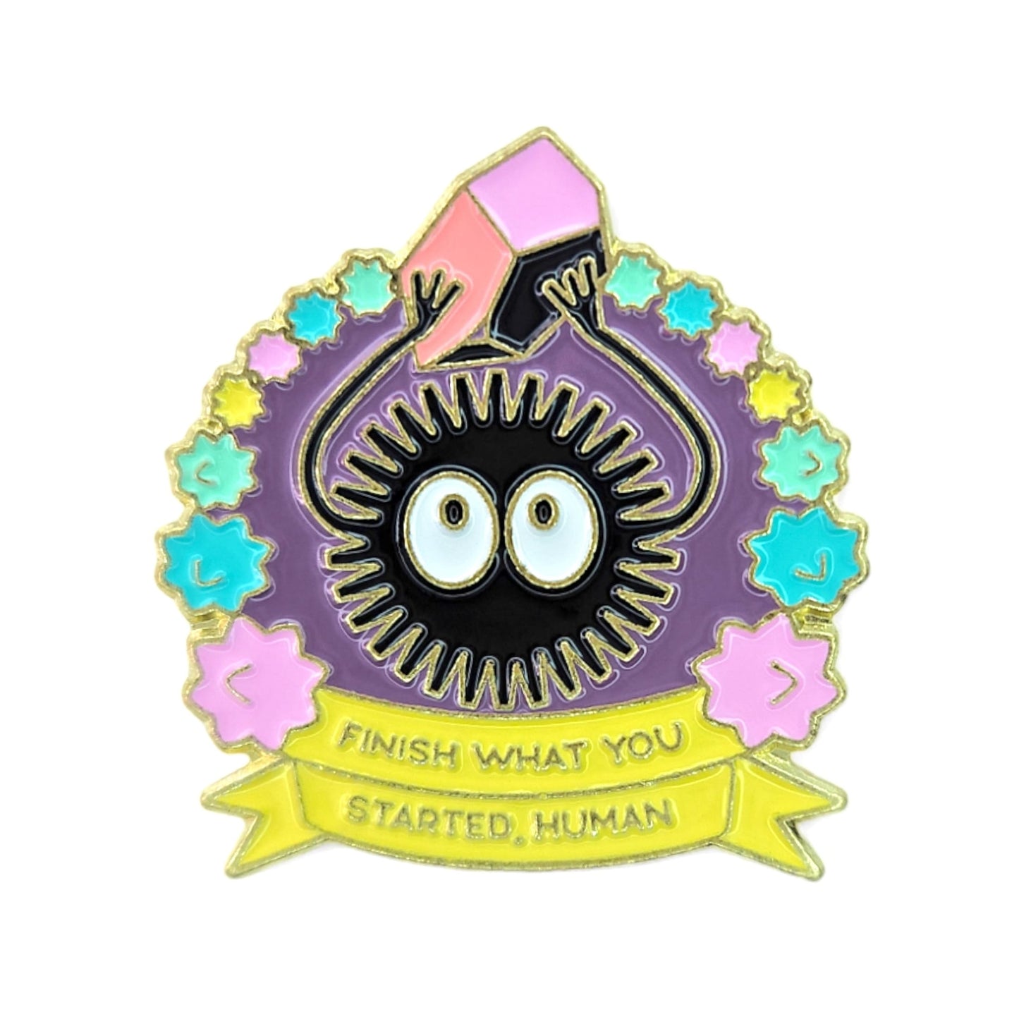 Finish What You Started Enamel Pin from Confetti Kitty, Only 8