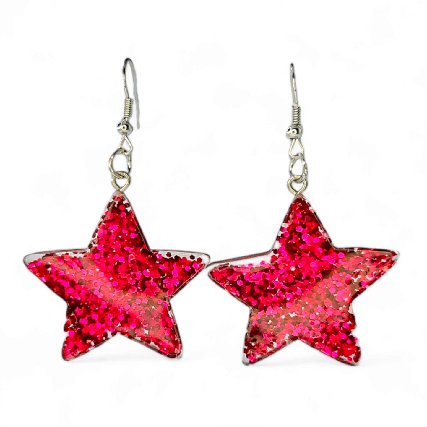 Glittery Star Dangle Earrings from Confetti Kitty, Only 8