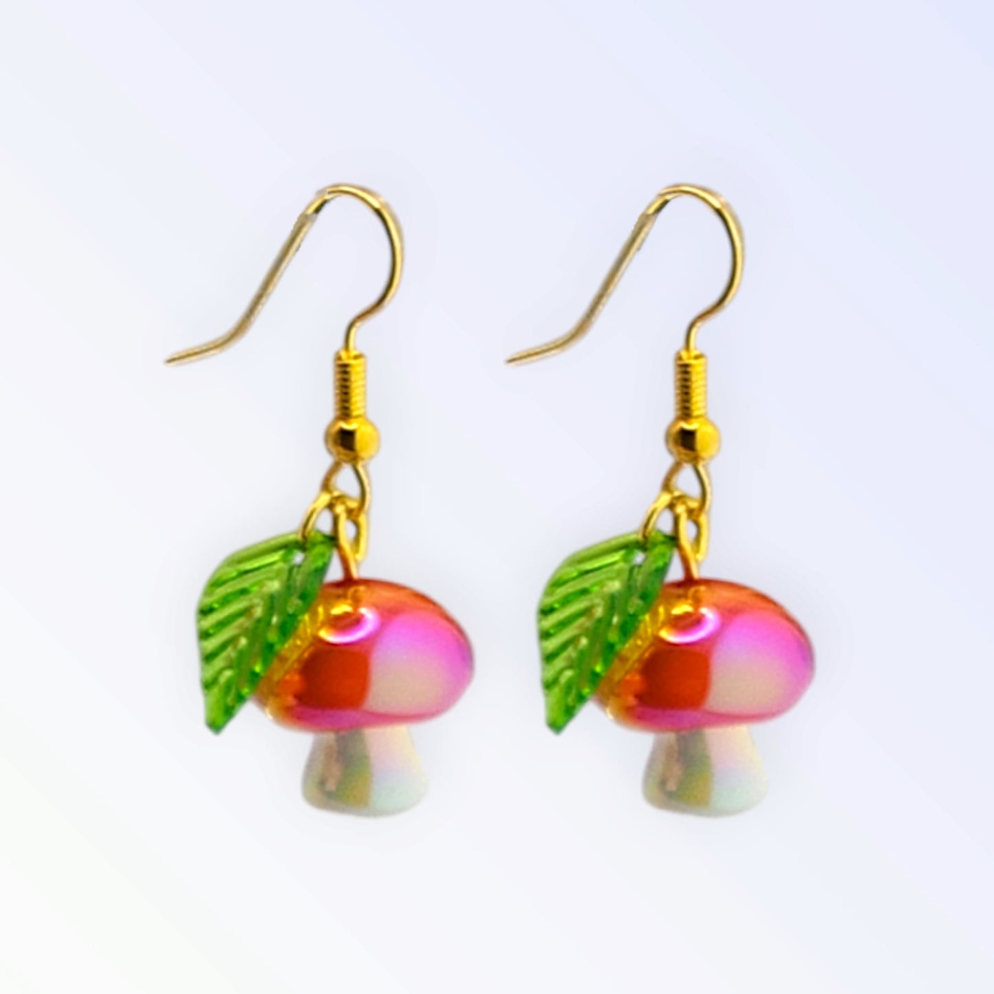 Iridescent Mushroom Earrings from Confetti Kitty, Only 8