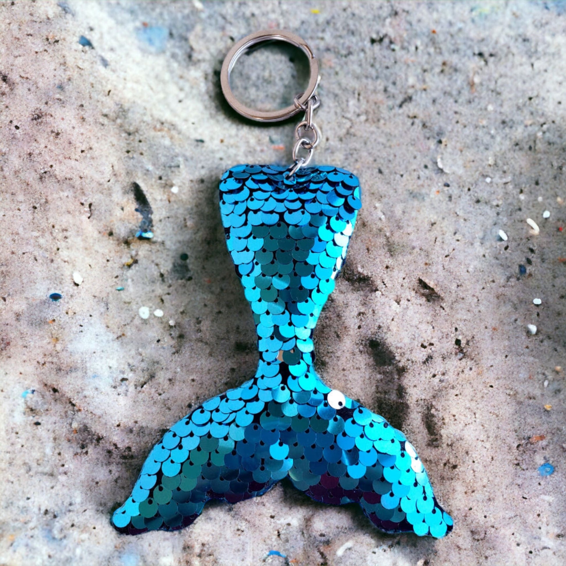Mermaid Tail Sequin Bag Charm Keychain from Confetti Kitty, Only 2.99