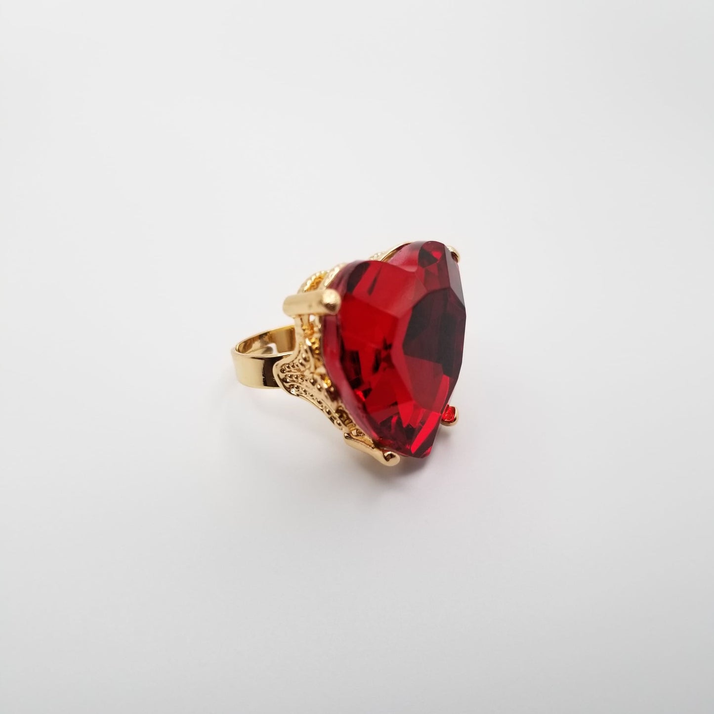 Oversized Red Heart-Shaped Rhinestone Ring from Confetti Kitty, Only 8