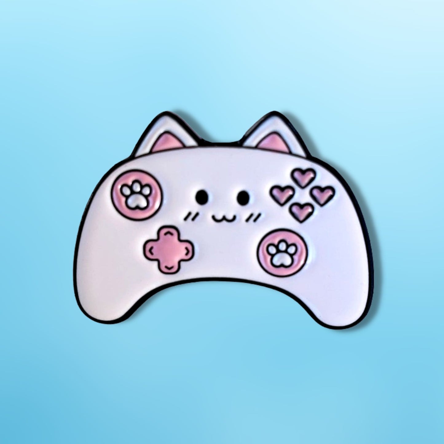Cat Console Game Controller Enamel Pin from Confetti Kitty, Only 7.99
