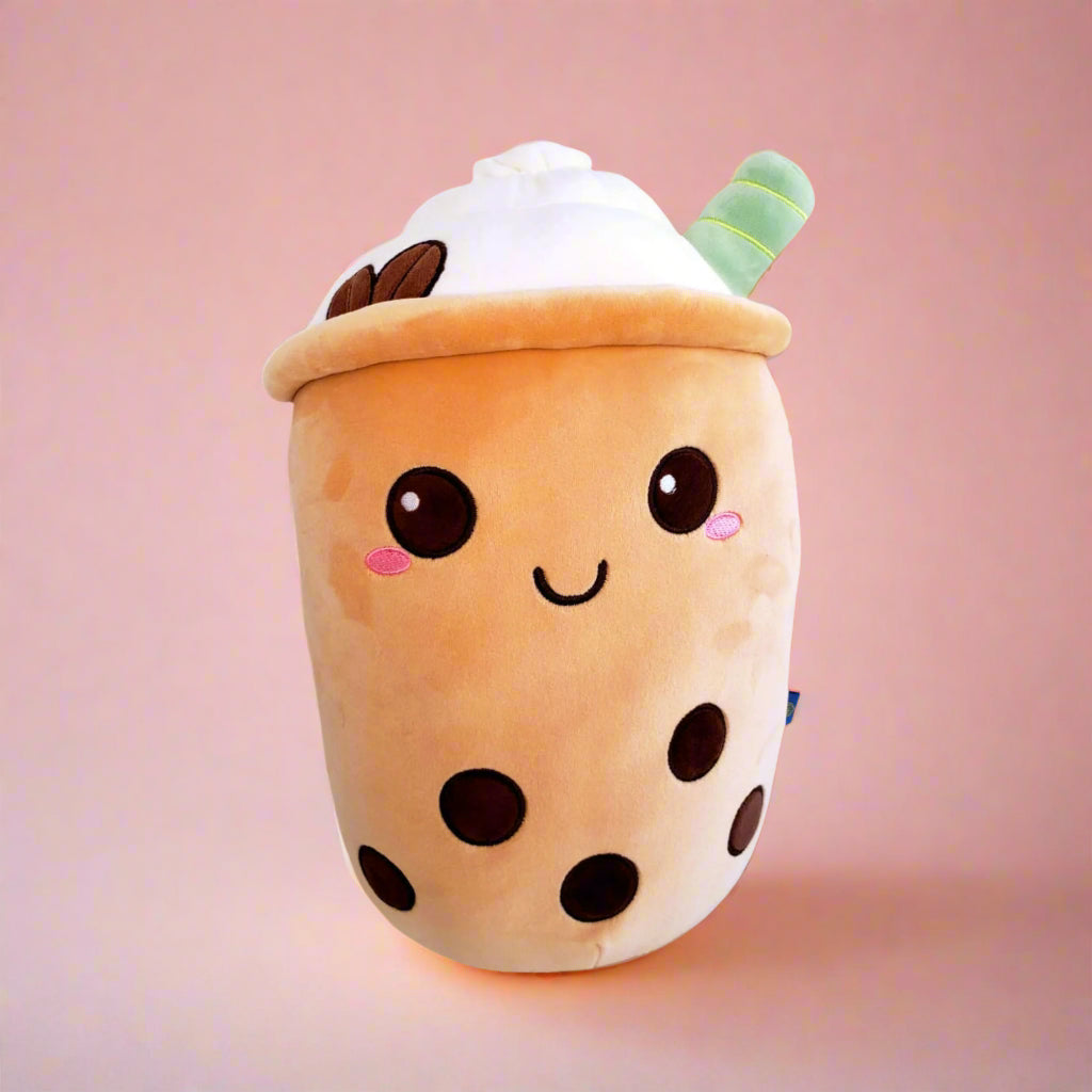 Medium Mocha Boba Milk Tea Pillow Plush from Confetti Kitty, Only 22.99
