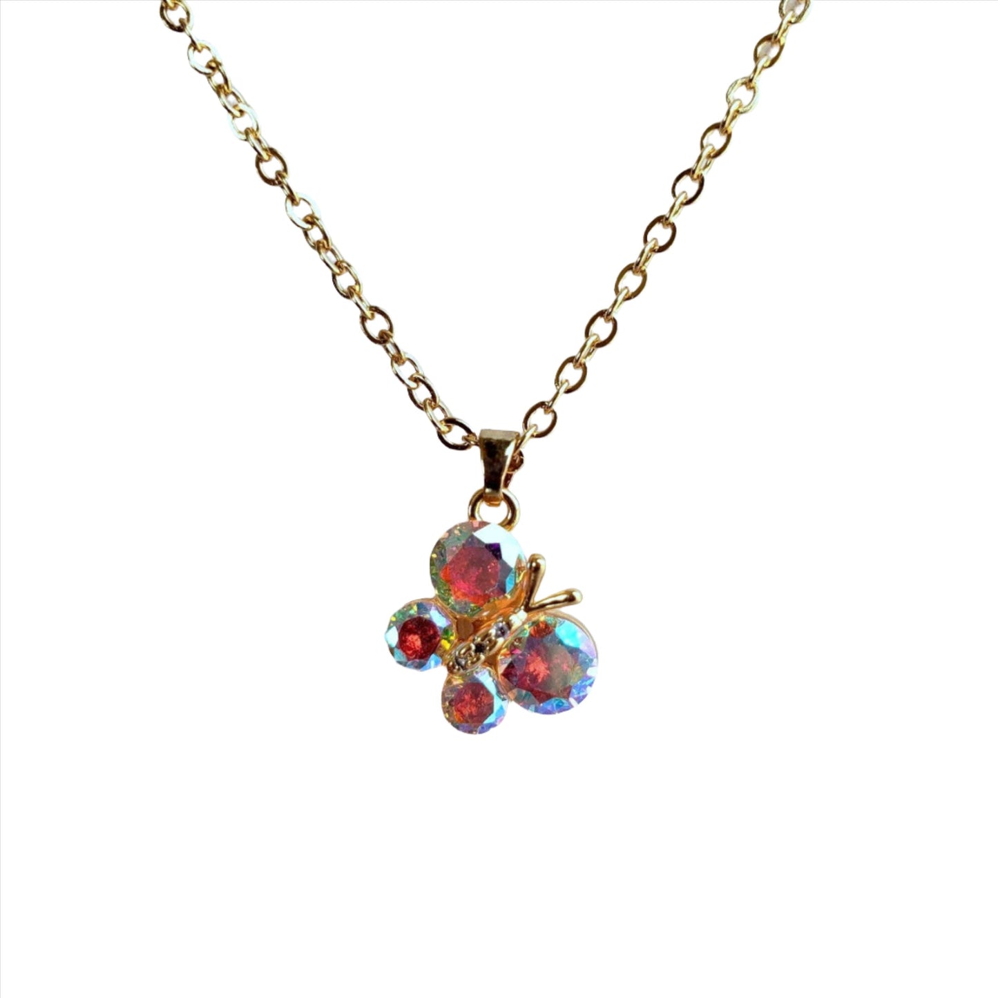 Gold Iridescent Butterfly Necklace from Confetti Kitty, Only 14.99