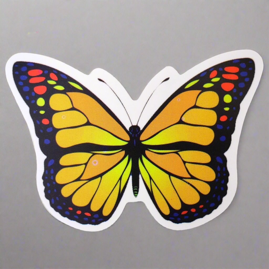 Autumn Sun Butterfly Waterproof Sticker from Confetti Kitty, Only 1.00