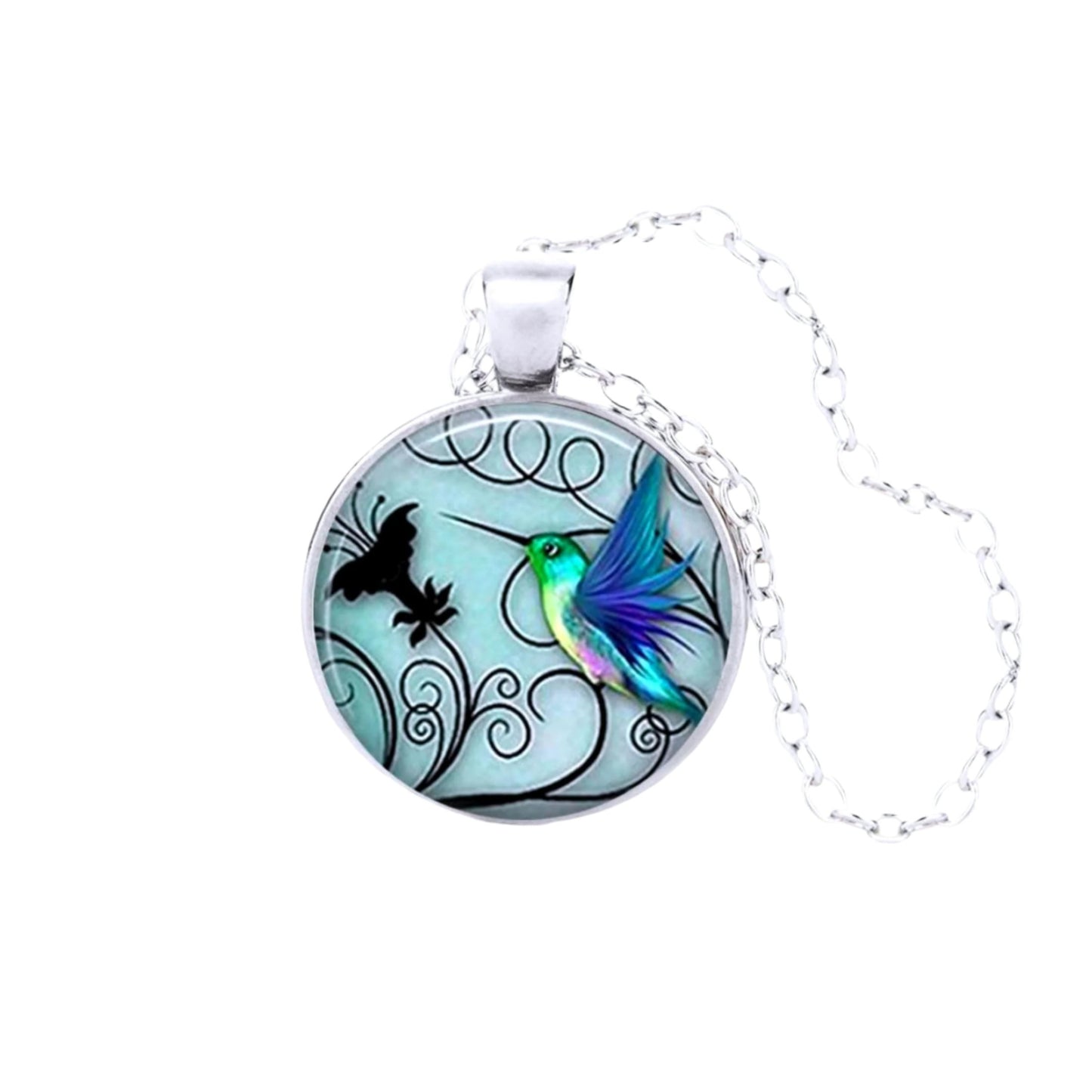 Blue Hummingbird Pendant Necklace from Confetti Kitty, Only 12.99