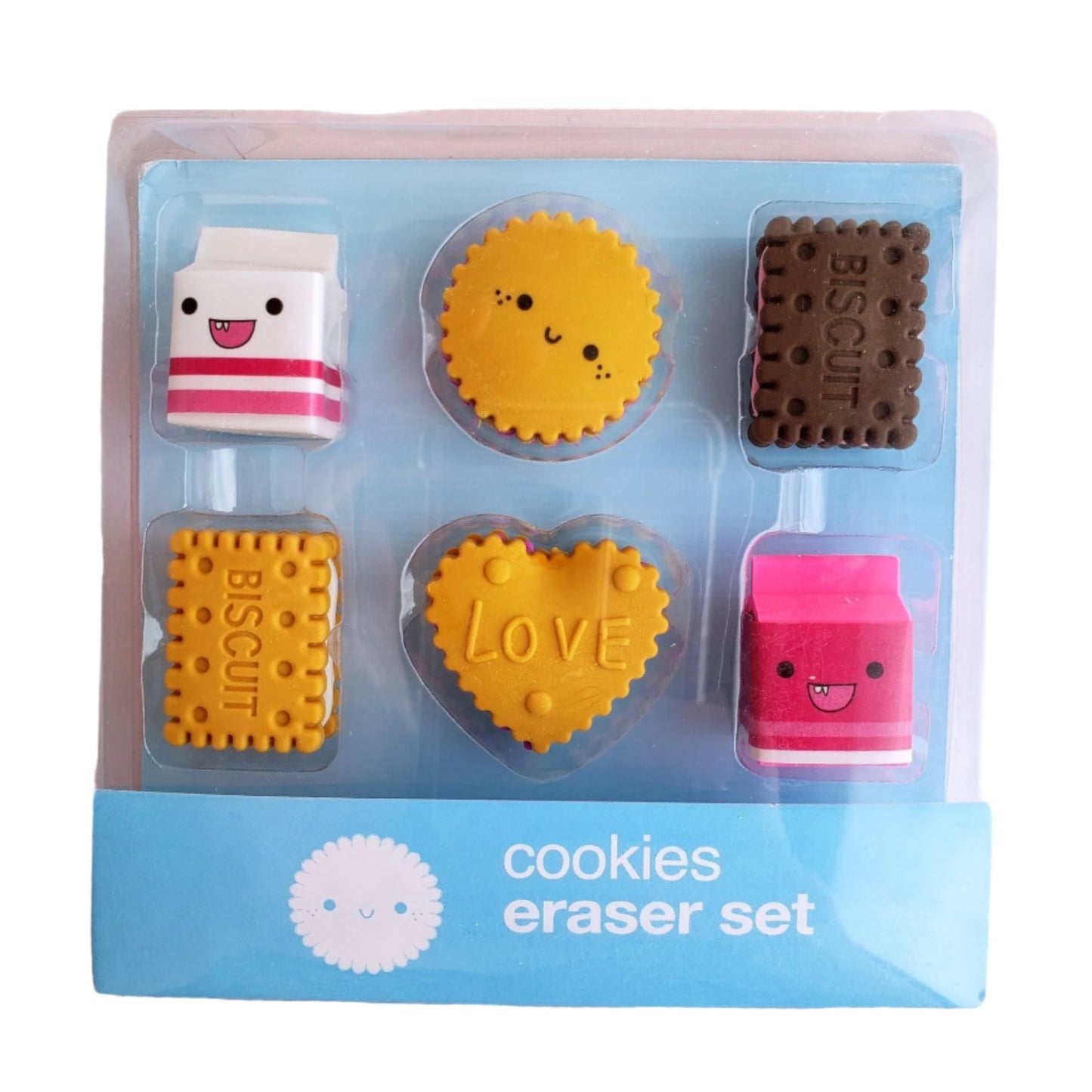 Cookies & Milk Eraser Set from Confetti Kitty, Only 4.99