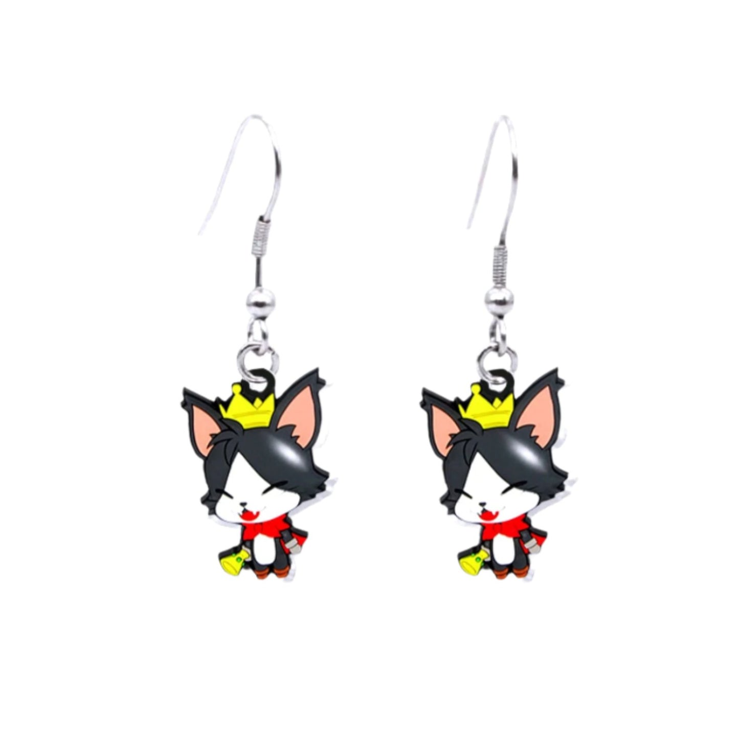 Final Fantasy Cait Sith Acrylic Earrings from Confetti Kitty, Only 7.99