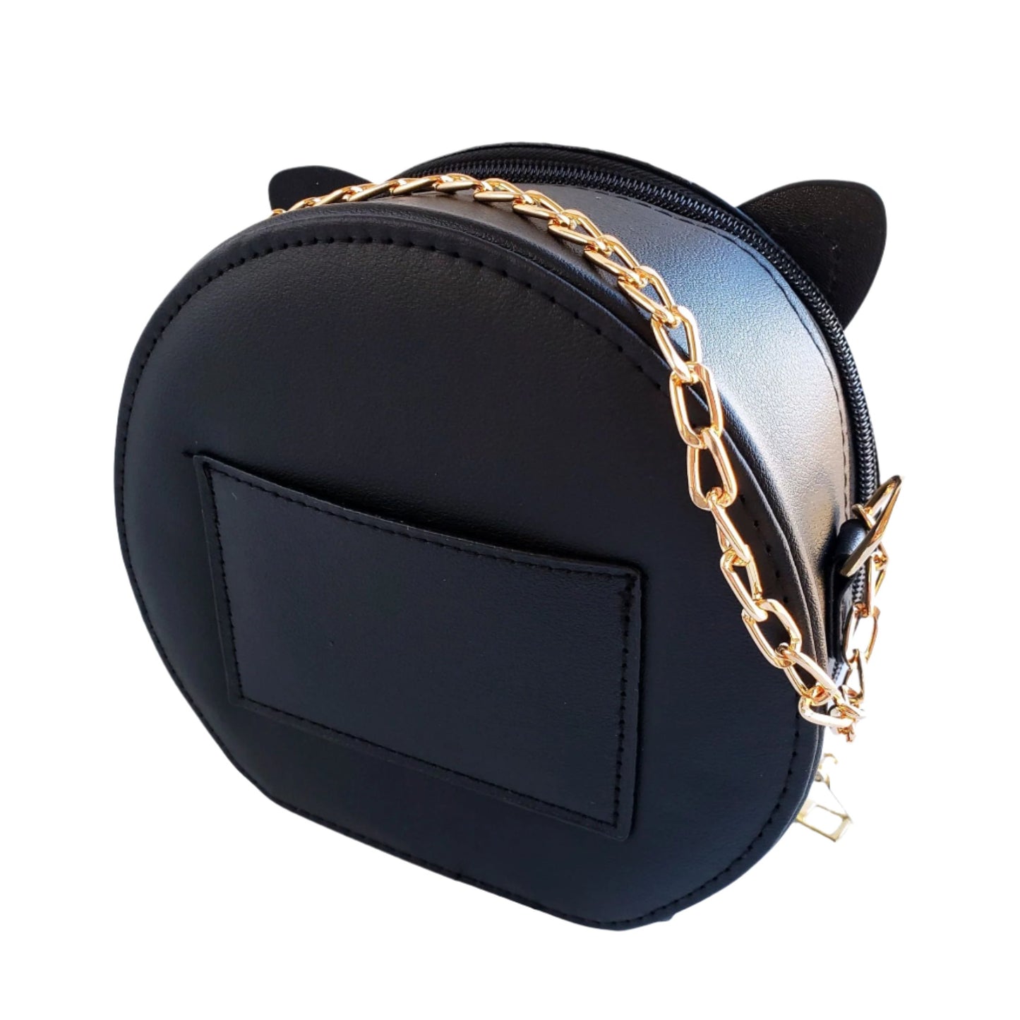 Glittery Black and Gold Cat Face Mini Bag from Confetti Kitty, Only 24.99