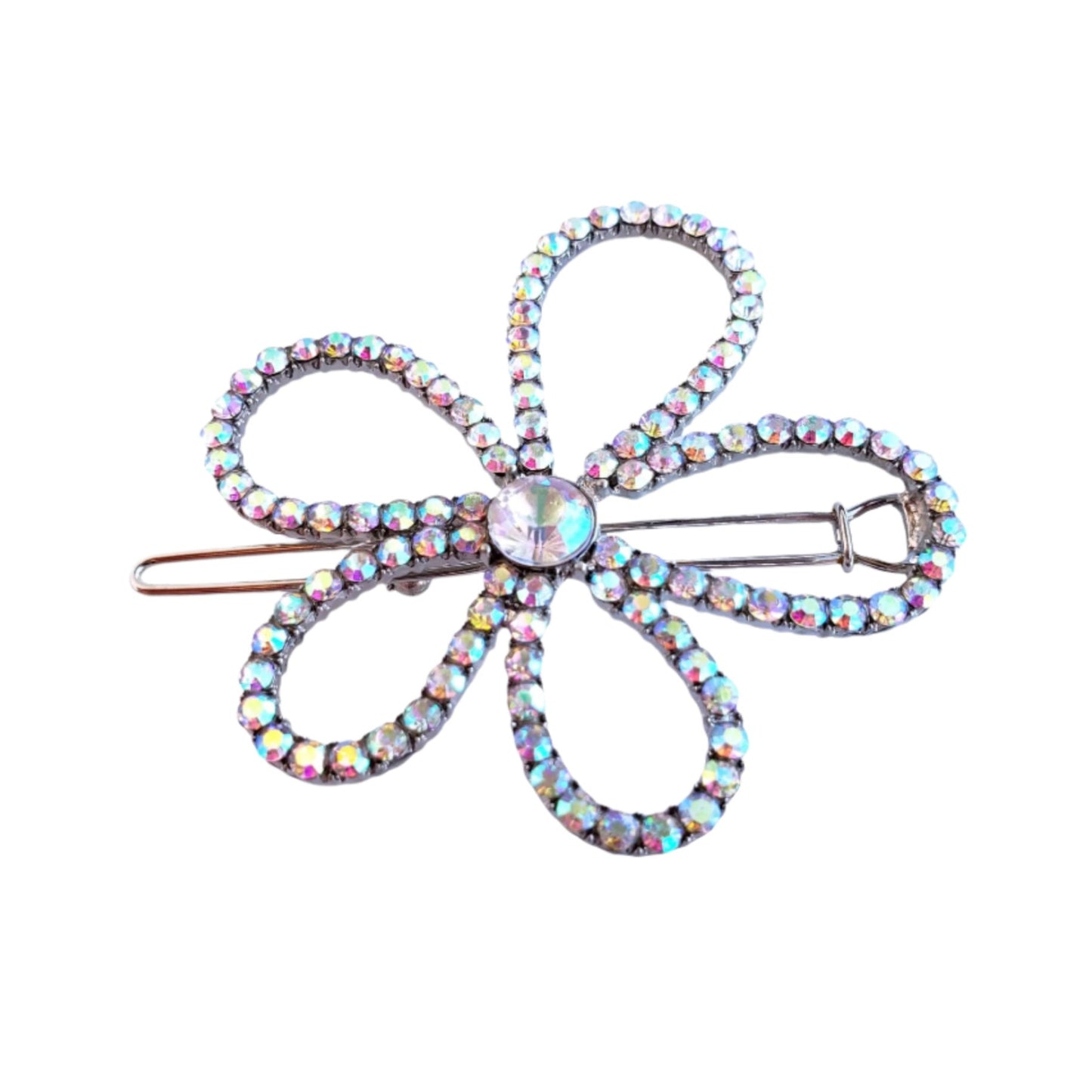Iridescent Aurora Borealis Rhinestone Flower Hair Clip from Confetti Kitty, Only 4.99