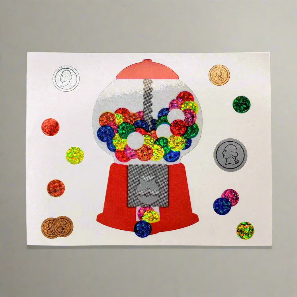 Premium Sticker - Gumball Machine from Confetti Kitty, Only 1.49