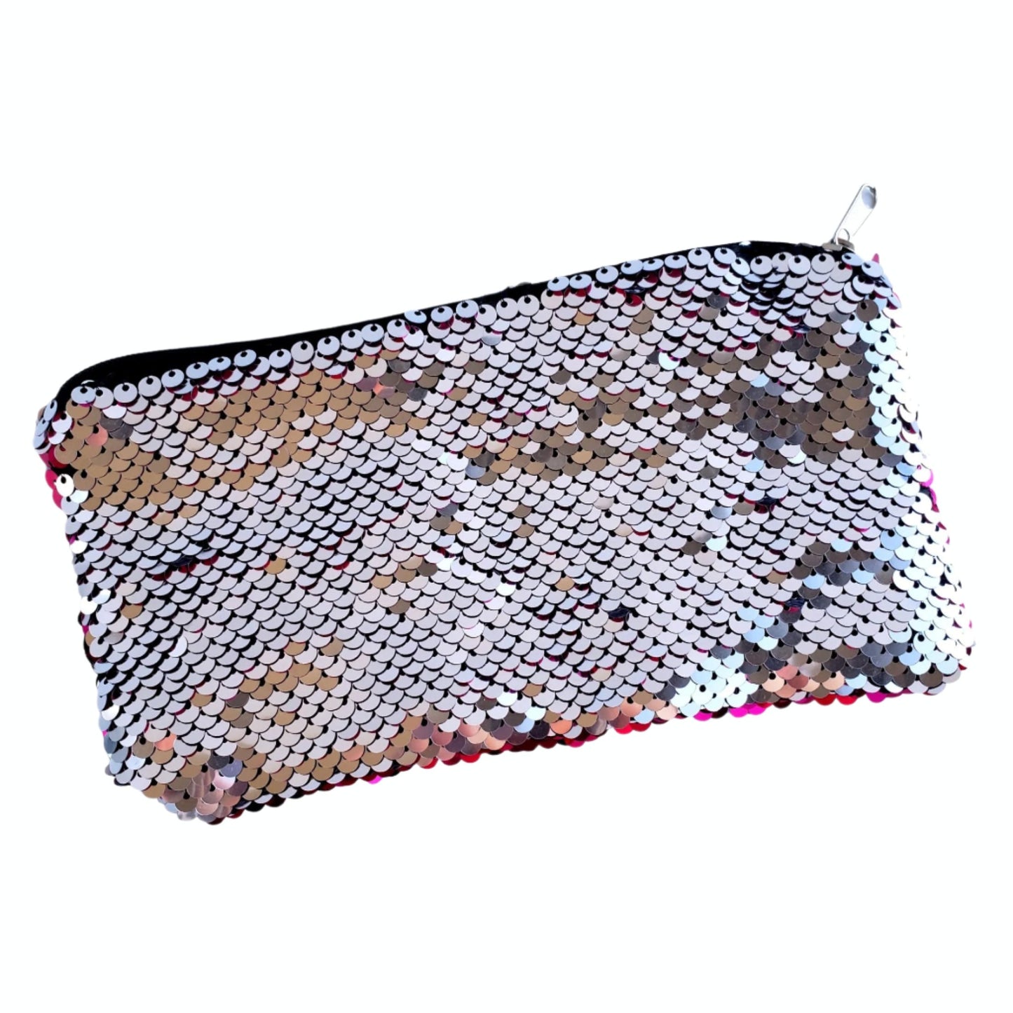 Sequin Pencil Case in Magenta and Silver from Confetti Kitty, Only 7.99
