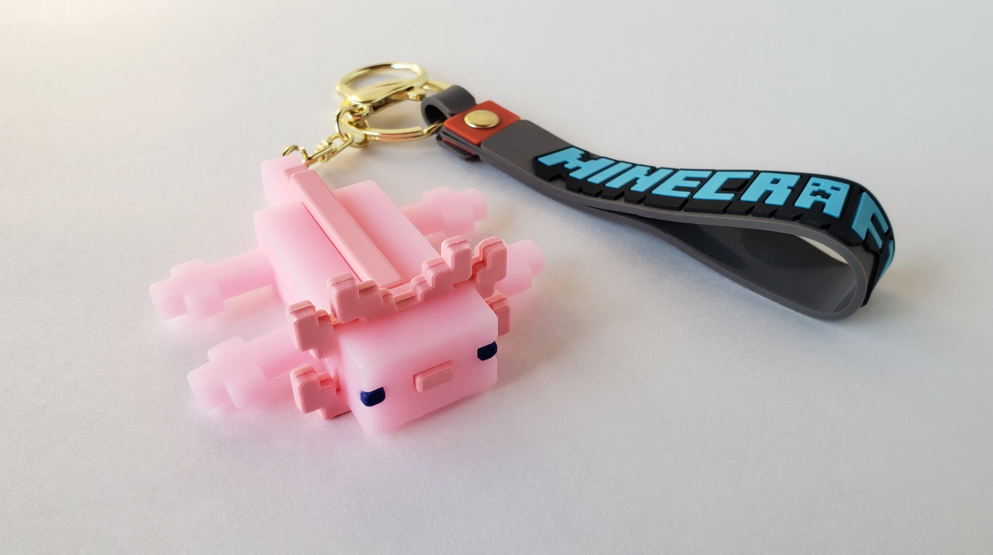 Minecraft Axolotl Keychain from Confetti Kitty, Only 10