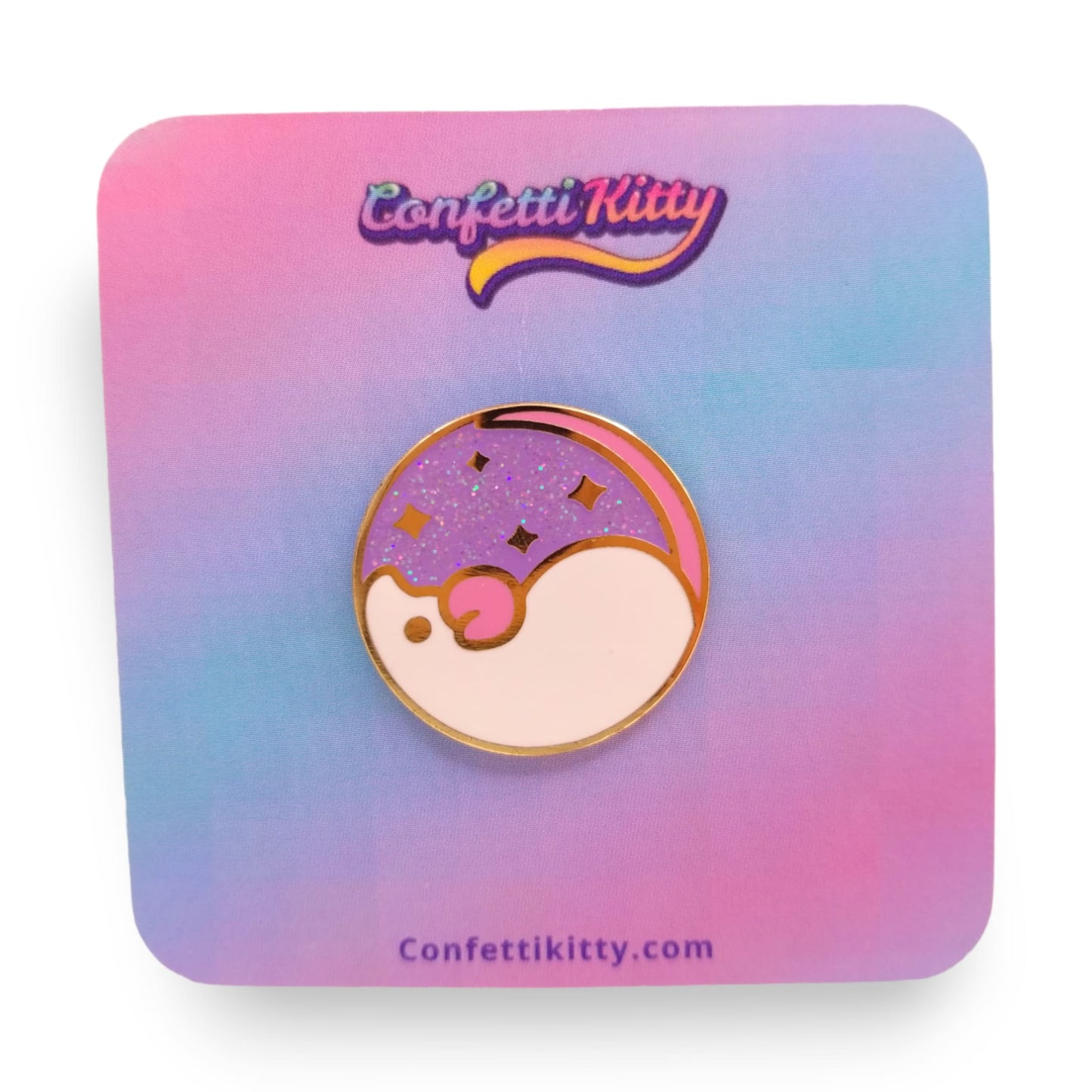 Mouse in Wheel Round Enamel Pin from Confetti Kitty, Only 7.99