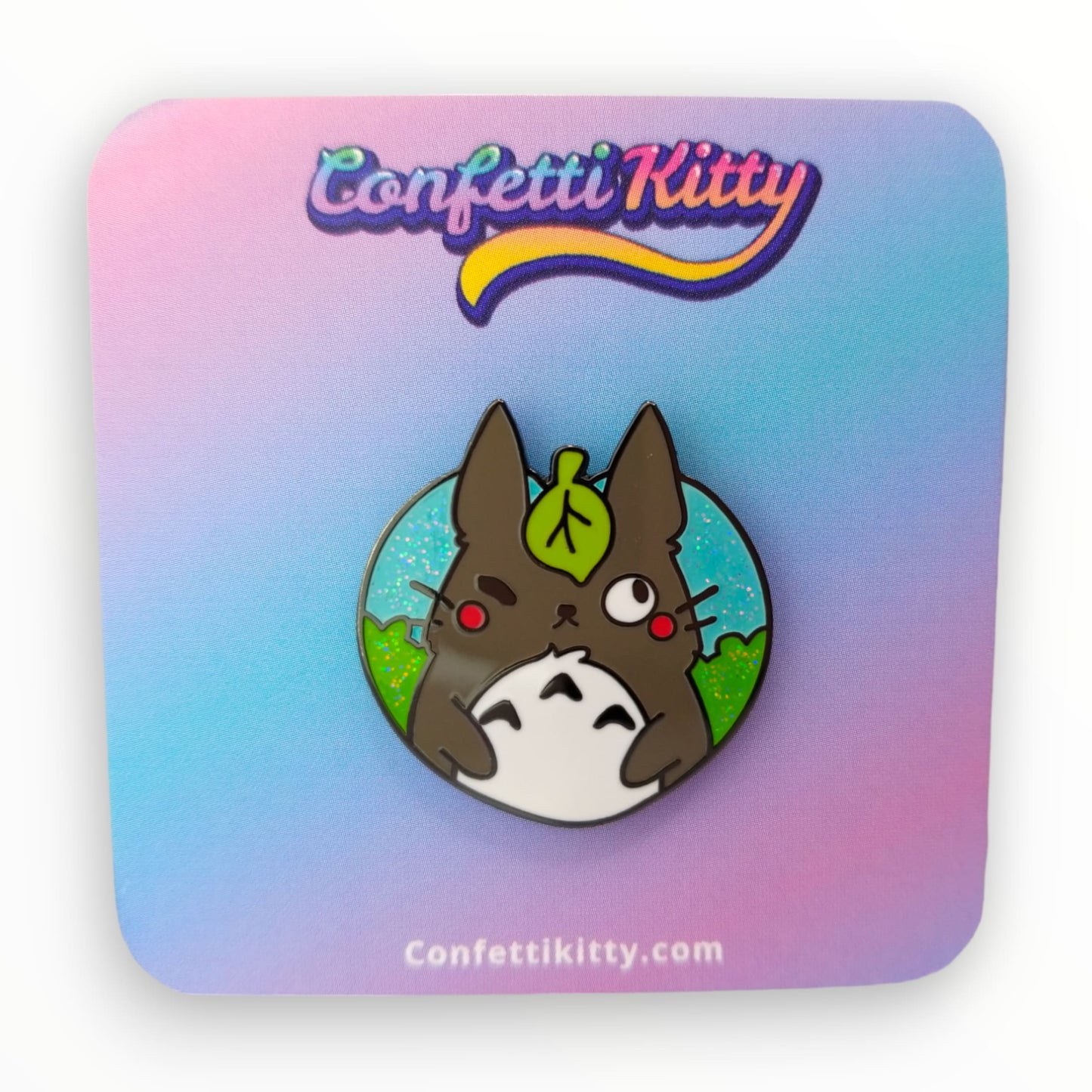 Sparkly Totoro Enamel Pin from Confetti Kitty, Only 12.99