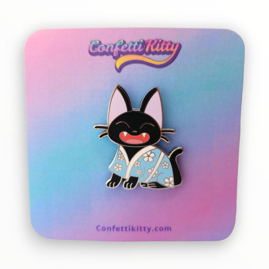 Kiki's Delivery Service Jiji in Kimono Enamel Pin from Confetti Kitty, Only 12.99