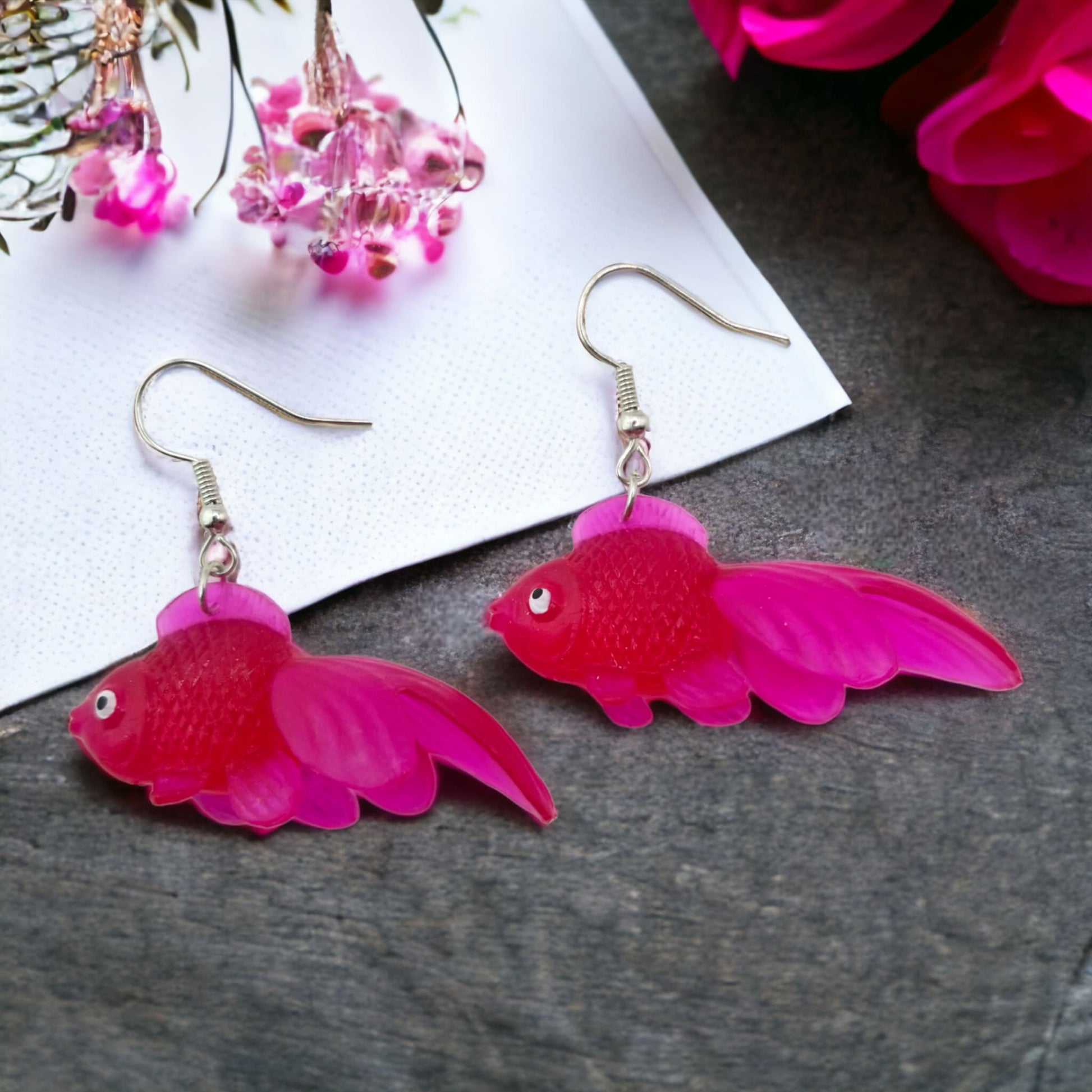 Funny Vibrant Fish Earrings from Confetti Kitty, Only 7.99