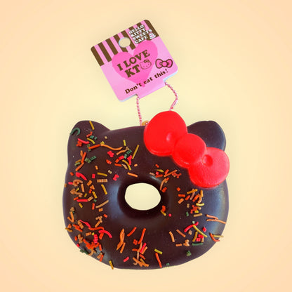 Sanrio Hello Kitty Sweets Cafe Chocolate Glazed Sprinkle Doughnut Squishy Bag Charm from Confetti Kitty, Only 9.99