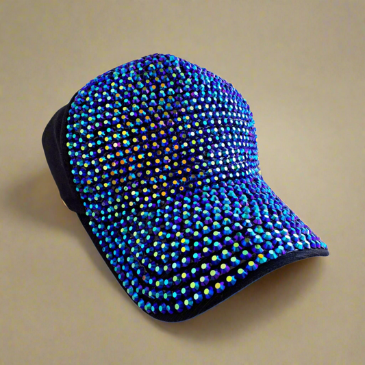 Blue Rhinestone Studded Cap from Confetti Kitty, Only 14.99