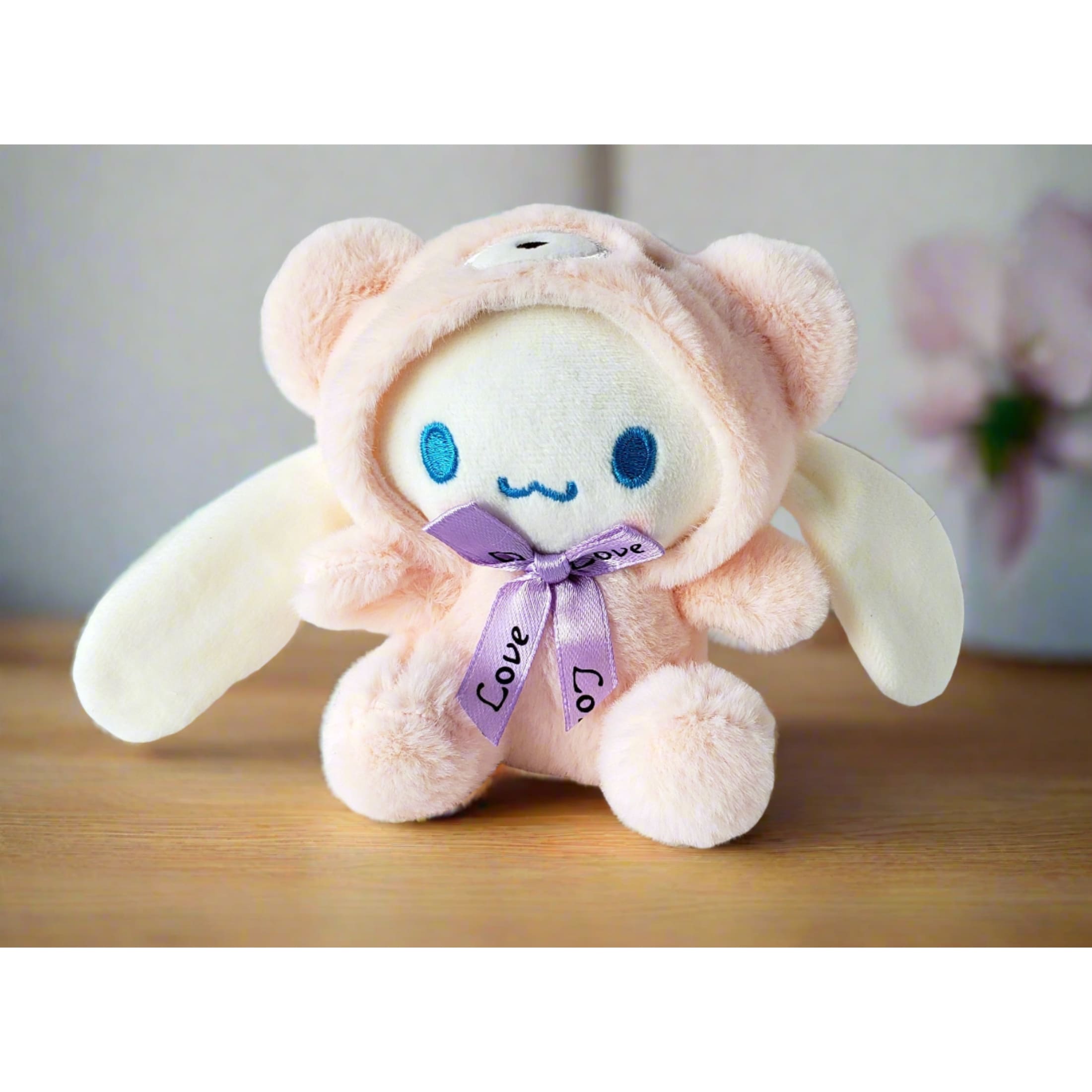 Cinnamoroll Mascot Plush with Bear Costume & Bow - Collectible Kawaii ...