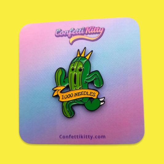 Final Fantasy Cactuar 1000 Needles Enamel Pin from Confetti Kitty, Only 8