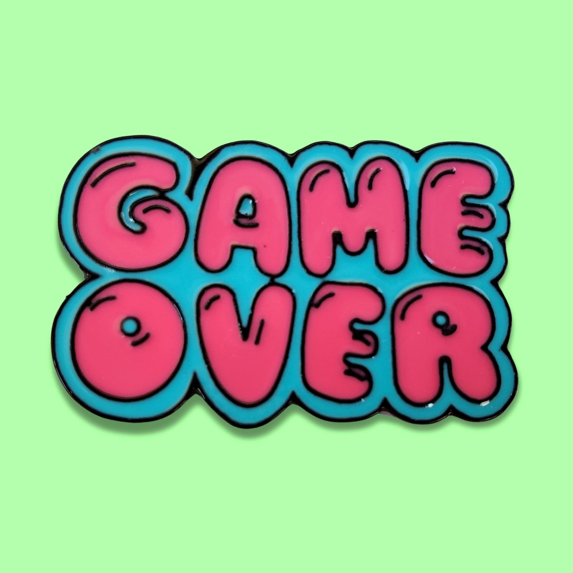 Game Over Enamel Pin from Confetti Kitty, Only 8