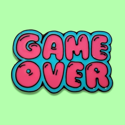 Game Over Enamel Pin from Confetti Kitty, Only 8