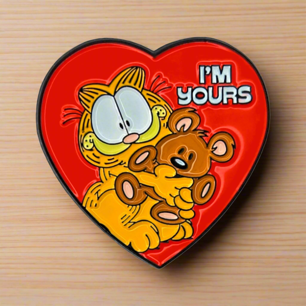 Garfield “I’m Yours” Heart Pin from Confetti Kitty, Only 8