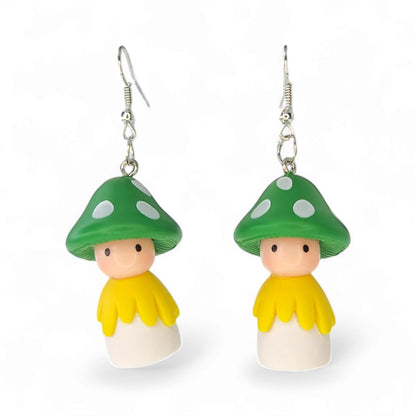 Woodland Mushroom People Earrings from Confetti Kitty, Only 10