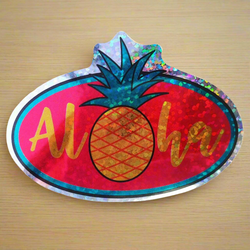 Holographic Glitter Aloha Pineapple