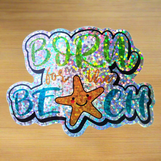 Born for the Beach Sticker from Confetti Kitty, Only 2