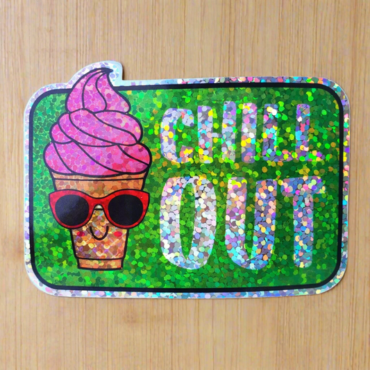 Chill Out Sticker from Confetti Kitty, Only 2
