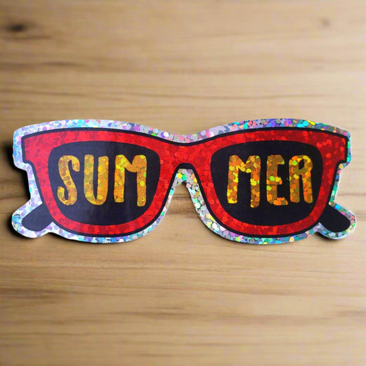 Holographic Summer Sunglasses Sticker from Confetti Kitty, Only 2