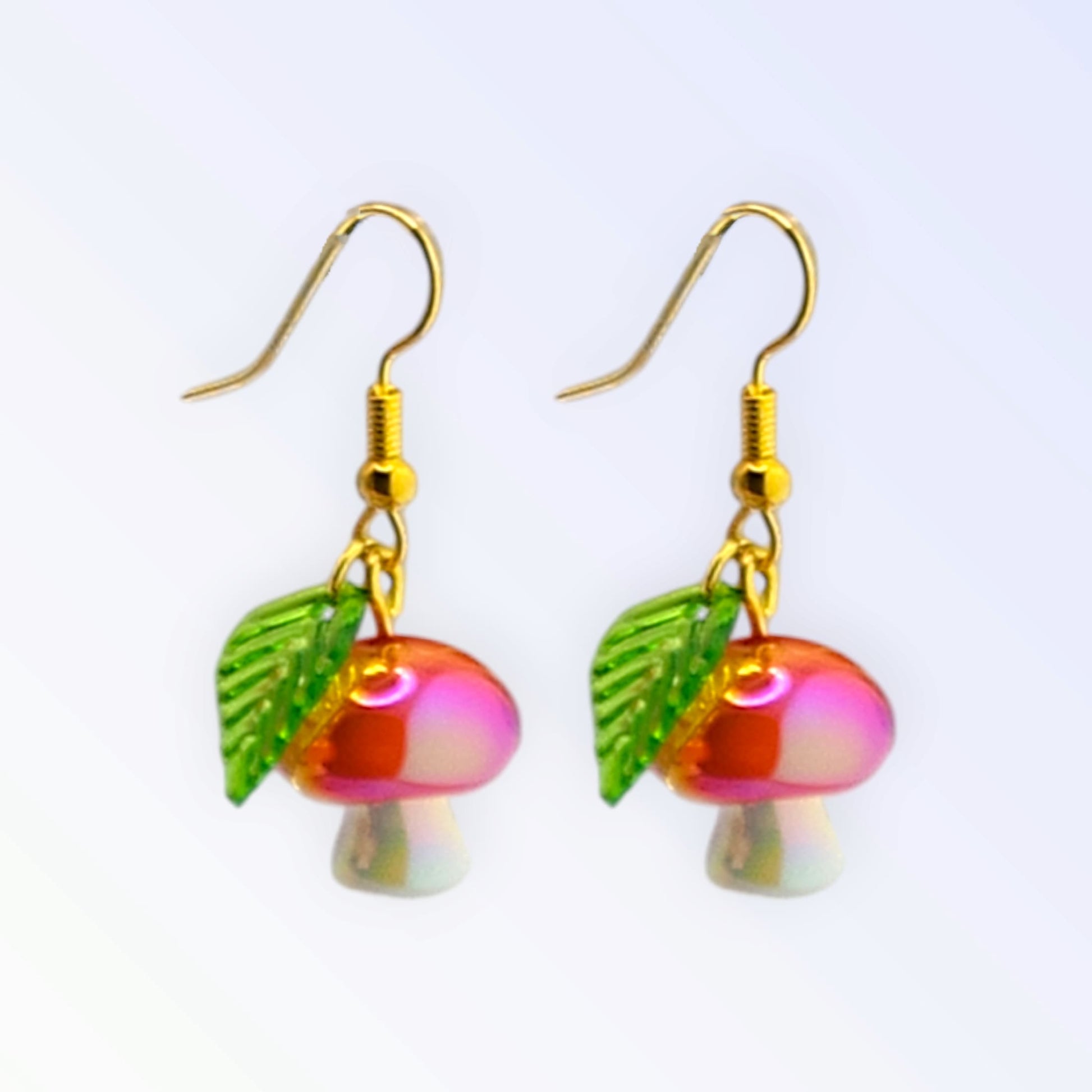 Iridescent Mushroom Earrings from Confetti Kitty, Only 8
