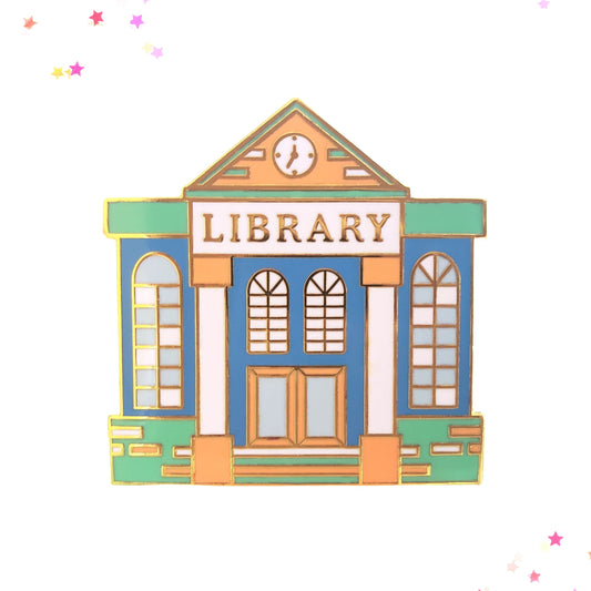 Library Hard Enamel Pin from Confetti Kitty, Only 8