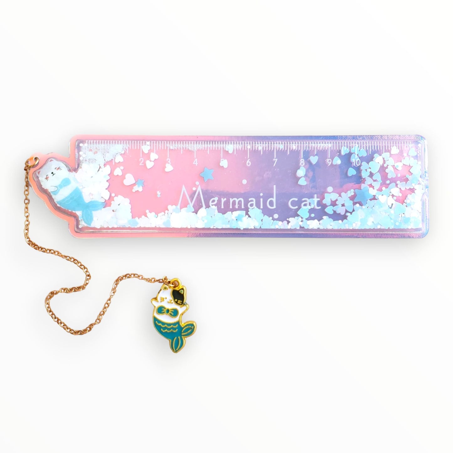 Mermaid Cat Liquid Quicksand Ruler from Confetti Kitty, Only 7.99