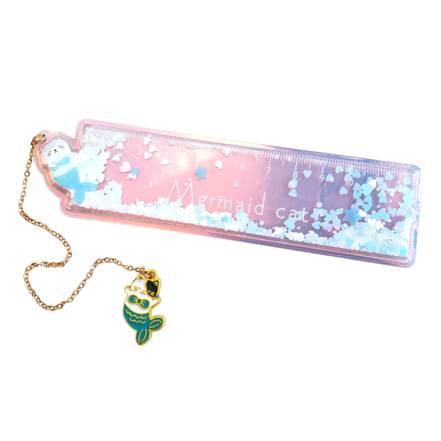 Mermaid Cat Liquid Quicksand Ruler from Confetti Kitty, Only 4.99