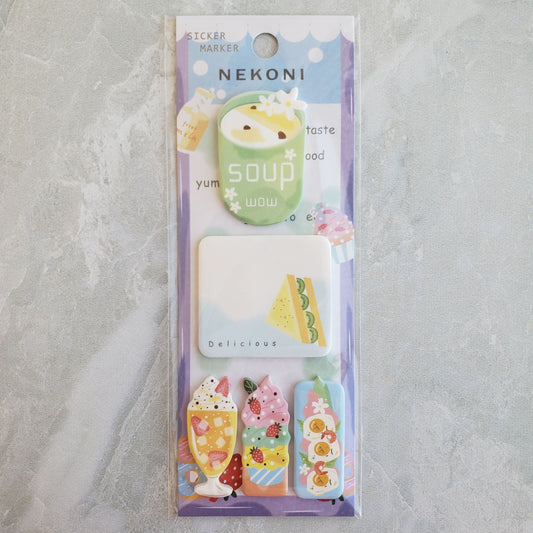 Nekoni Soup & Sweets Sticky Note Set from Confetti Kitty, Only 3.99
