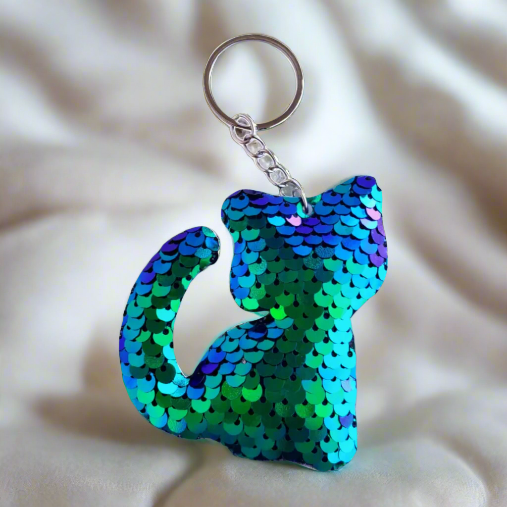 Sequin Cat Keychain from Confetti Kitty, Only 2.99