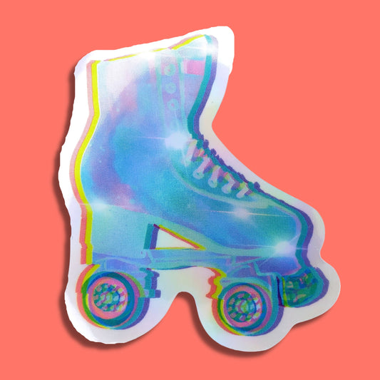 Roller Skate Waterproof Holographic Sticker from Confetti Kitty, Only 1