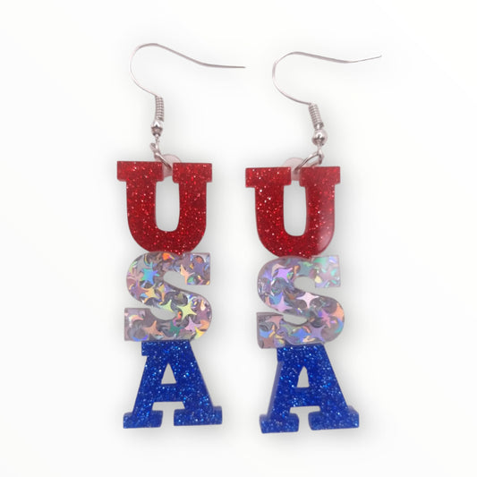 Sparkly USA Earrings from Confetti Kitty, Only 8