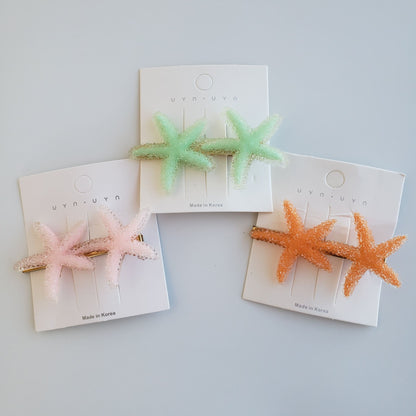 Starfish Resin Hair Clip in Mint from Confetti Kitty, Only 1.99