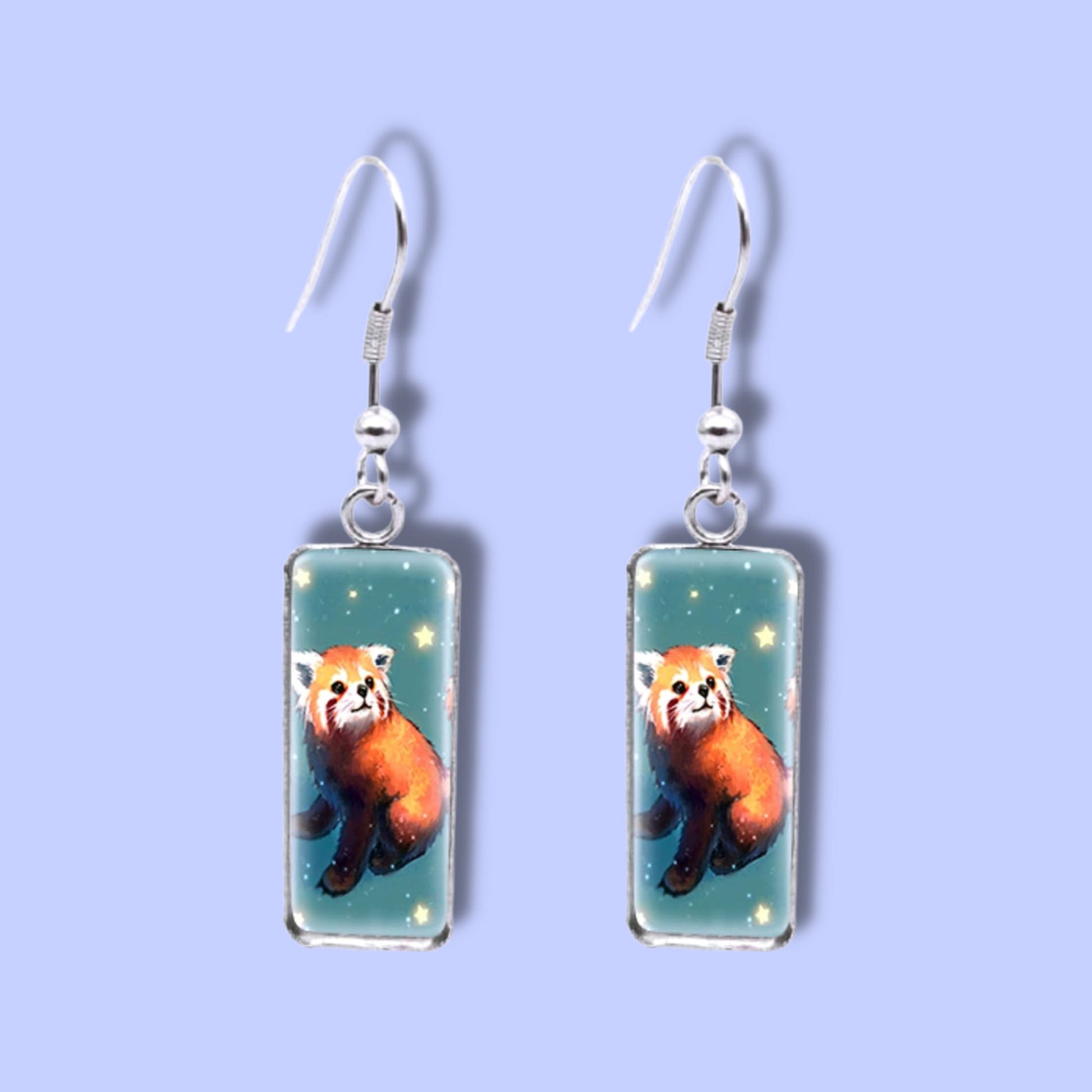 Starlight Red Panda Dangle Earrings from Confetti Kitty, Only 8