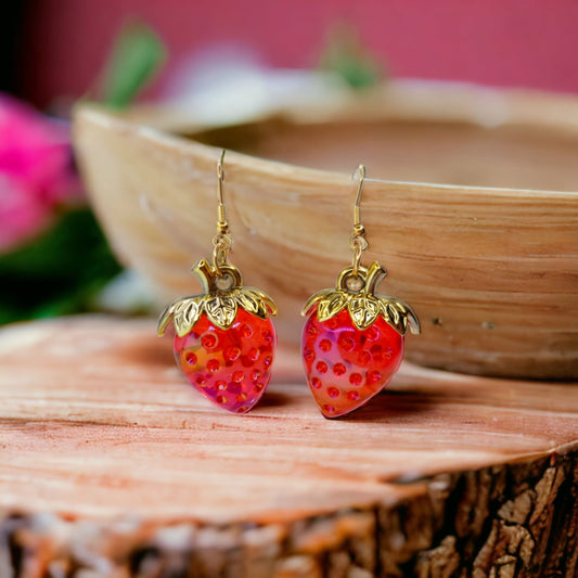 Strawberry Earrings from Confetti Kitty, Only 8